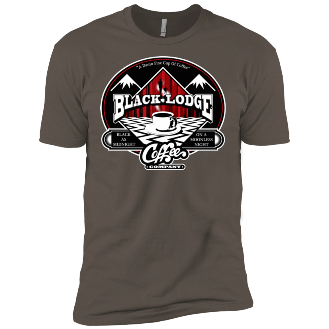 T-Shirts Warm Grey / X-Small Black Lodge Coffee Company Men's Premium T-Shirt