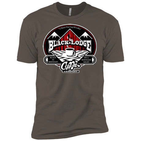 T-Shirts Warm Grey / X-Small Black Lodge Coffee Company Men's Premium T-Shirt