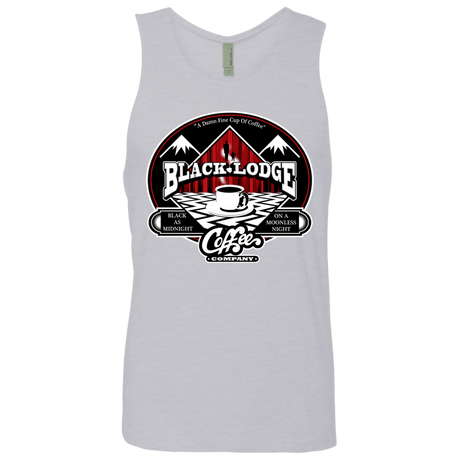 T-Shirts Heather Grey / Small Black Lodge Coffee Company Men's Premium Tank Top