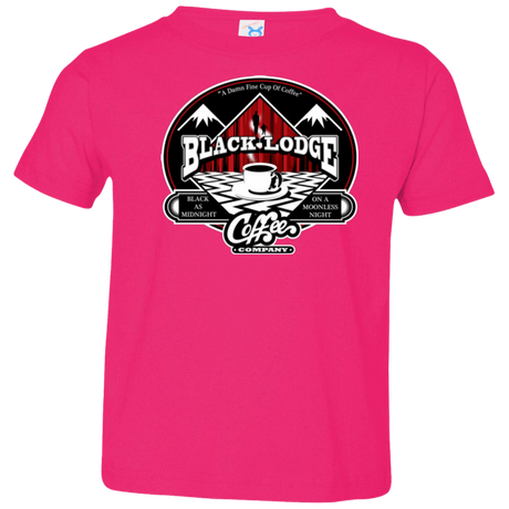 T-Shirts Hot Pink / 2T Black Lodge Coffee Company Toddler Premium T-Shirt