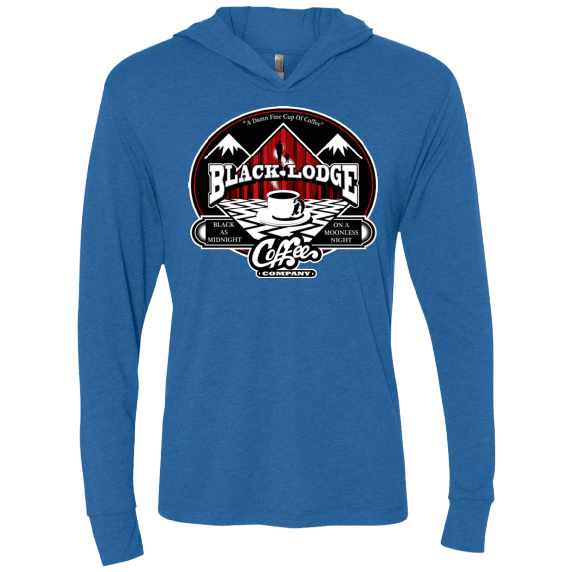 T-Shirts Vintage Royal / X-Small Black Lodge Coffee Company Triblend Long Sleeve Hoodie Tee