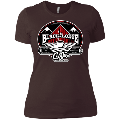 T-Shirts Dark Chocolate / X-Small Black Lodge Coffee Company Women's Premium T-Shirt