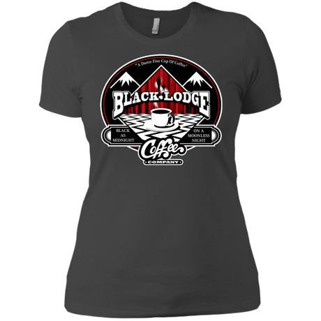T-Shirts Heavy Metal / X-Small Black Lodge Coffee Company Women's Premium T-Shirt