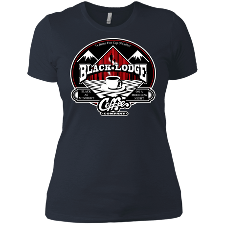 T-Shirts Indigo / X-Small Black Lodge Coffee Company Women's Premium T-Shirt