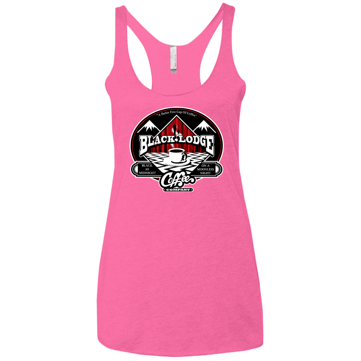 T-Shirts Vintage Pink / X-Small Black Lodge Coffee Company Women's Triblend Racerback Tank
