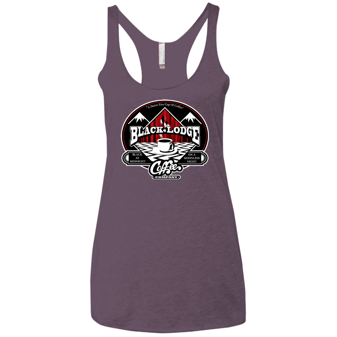 T-Shirts Vintage Purple / X-Small Black Lodge Coffee Company Women's Triblend Racerback Tank