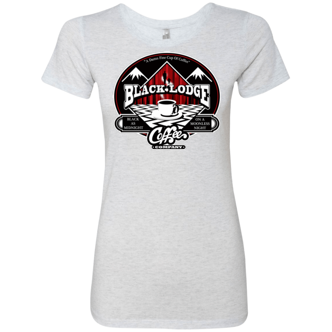 T-Shirts Heather White / Small Black Lodge Coffee Company Women's Triblend T-Shirt