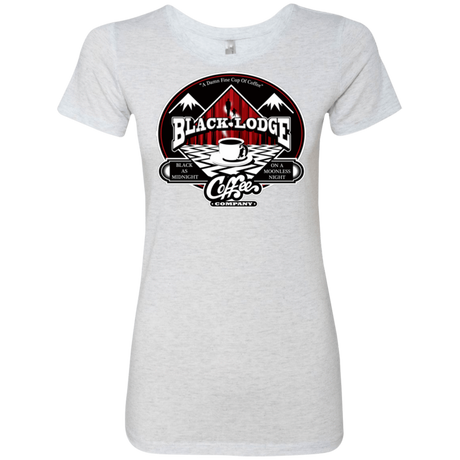 T-Shirts Heather White / Small Black Lodge Coffee Company Women's Triblend T-Shirt