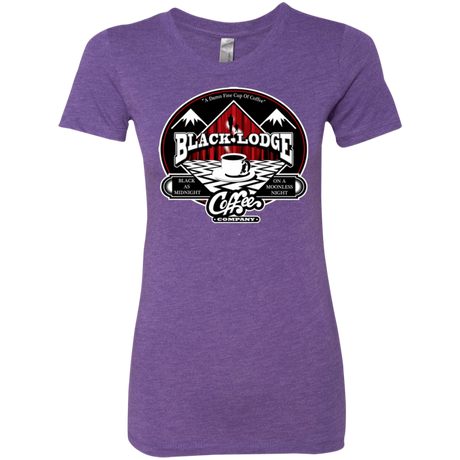 T-Shirts Purple Rush / Small Black Lodge Coffee Company Women's Triblend T-Shirt