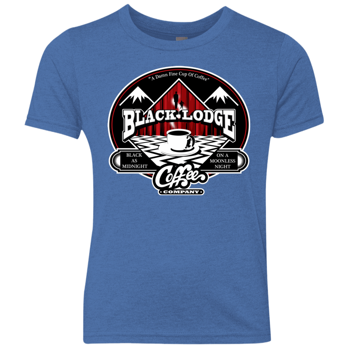 T-Shirts Vintage Royal / YXS Black Lodge Coffee Company Youth Triblend T-Shirt