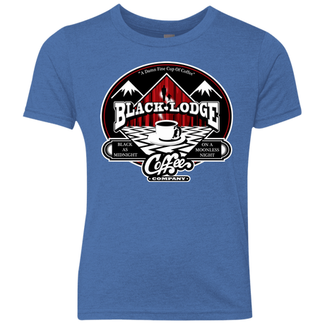 T-Shirts Vintage Royal / YXS Black Lodge Coffee Company Youth Triblend T-Shirt