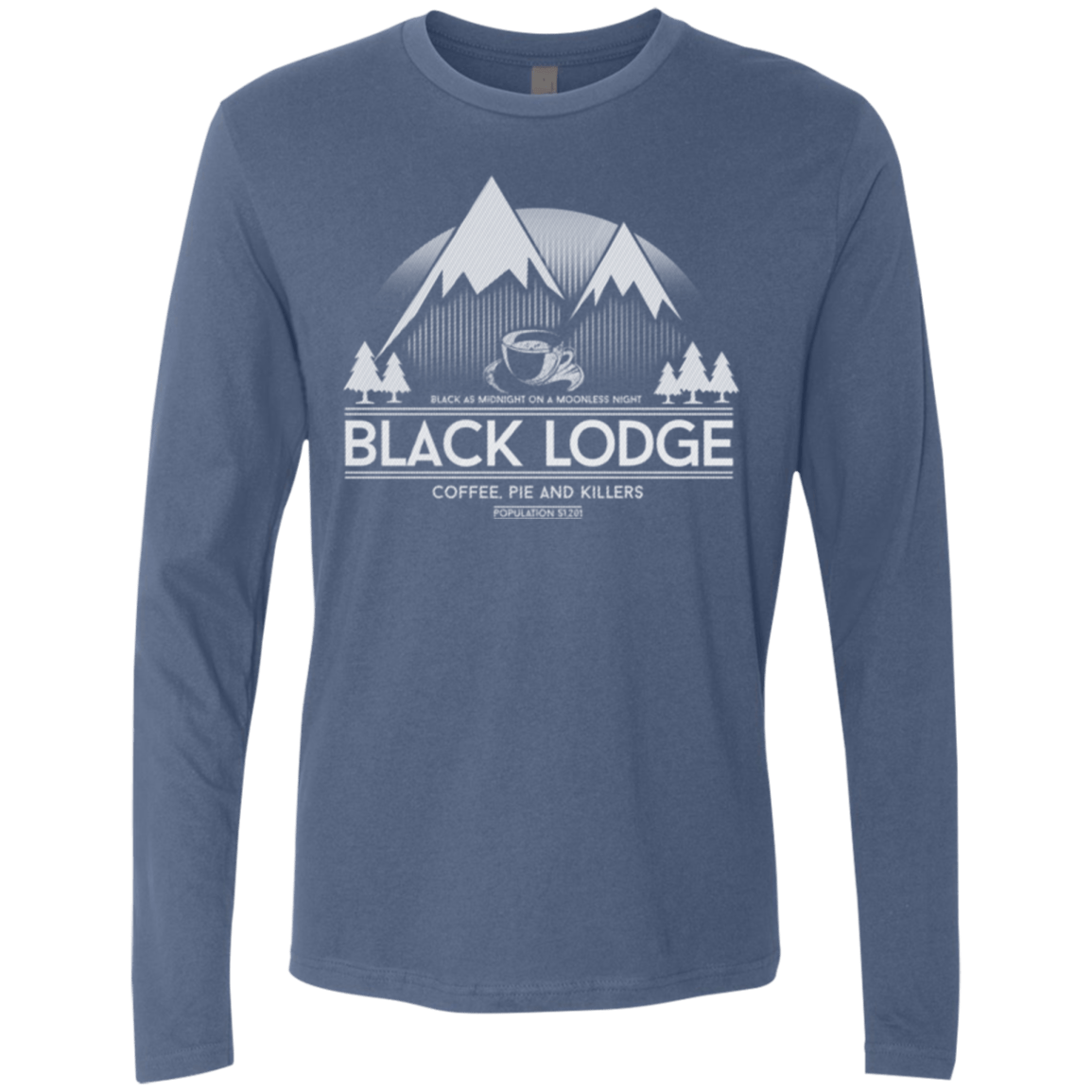 T-Shirts Indigo / Small Black Lodge Men's Premium Long Sleeve