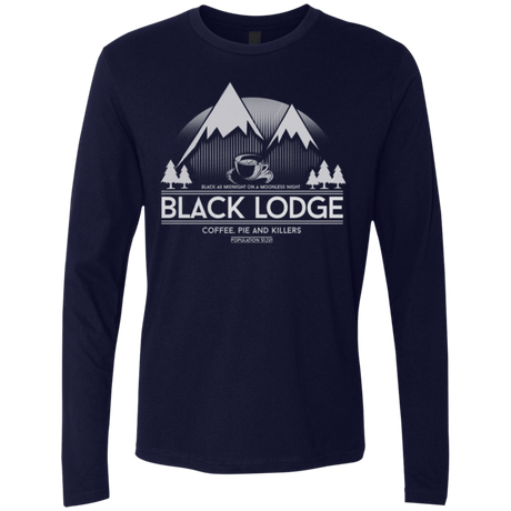 T-Shirts Midnight Navy / Small Black Lodge Men's Premium Long Sleeve