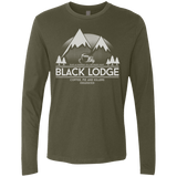 T-Shirts Military Green / Small Black Lodge Men's Premium Long Sleeve