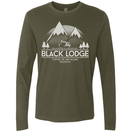 T-Shirts Military Green / Small Black Lodge Men's Premium Long Sleeve