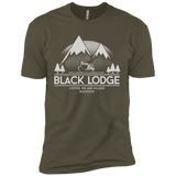 T-Shirts Military Green / X-Small Black Lodge Men's Premium T-Shirt