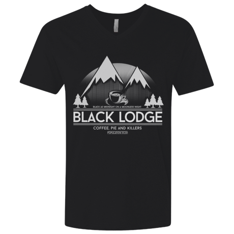 T-Shirts Black / X-Small Black Lodge Men's Premium V-Neck
