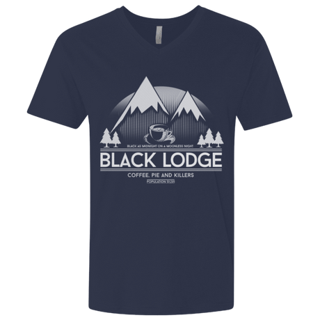 T-Shirts Midnight Navy / X-Small Black Lodge Men's Premium V-Neck