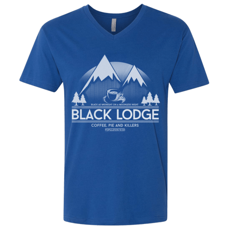 T-Shirts Royal / X-Small Black Lodge Men's Premium V-Neck