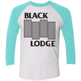 T-Shirts Heather White/Tahiti Blue / X-Small BLACK LODGE Men's Triblend 3/4 Sleeve