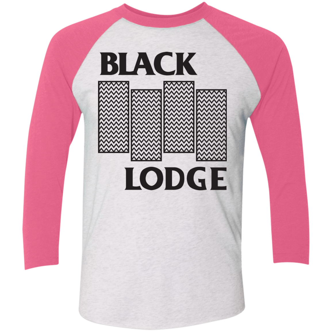 T-Shirts Heather White/Vintage Pink / X-Small BLACK LODGE Men's Triblend 3/4 Sleeve