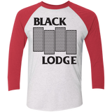 T-Shirts Heather White/Vintage Red / X-Small BLACK LODGE Men's Triblend 3/4 Sleeve