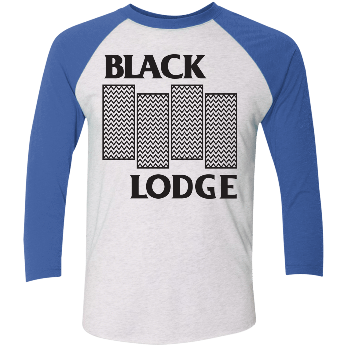 T-Shirts Heather White/Vintage Royal / X-Small BLACK LODGE Men's Triblend 3/4 Sleeve