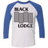 T-Shirts Heather White/Vintage Royal / X-Small BLACK LODGE Men's Triblend 3/4 Sleeve