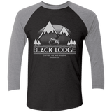 T-Shirts Vintage Black/Premium Heather / X-Small Black Lodge Men's Triblend 3/4 Sleeve