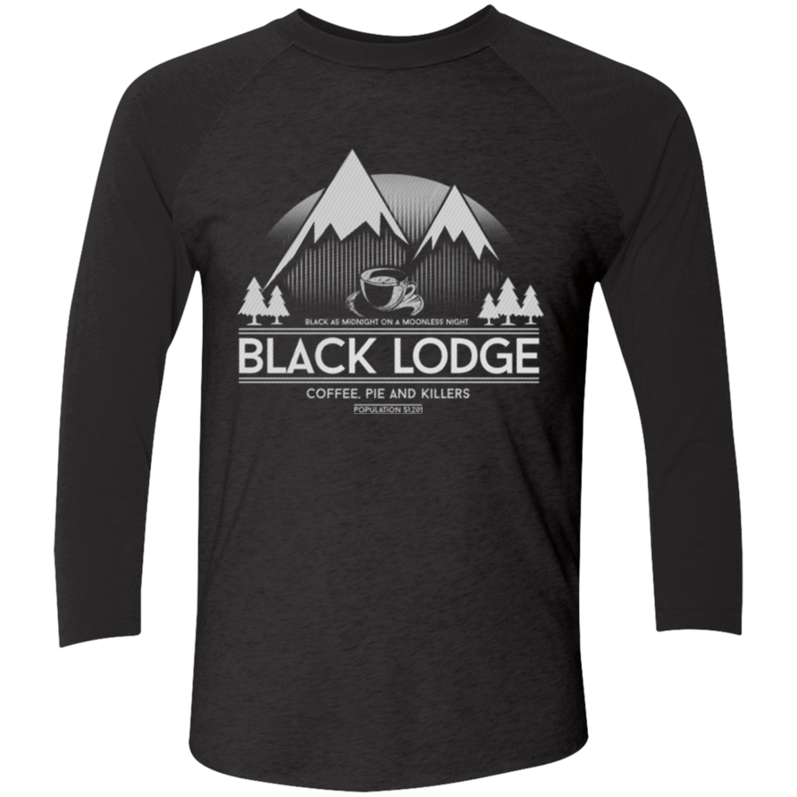 T-Shirts Vintage Black/Vintage Black / X-Small Black Lodge Men's Triblend 3/4 Sleeve