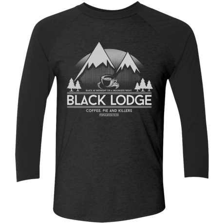 T-Shirts Vintage Black/Vintage Black / X-Small Black Lodge Men's Triblend 3/4 Sleeve