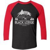 T-Shirts Vintage Black/Vintage Red / X-Small Black Lodge Men's Triblend 3/4 Sleeve
