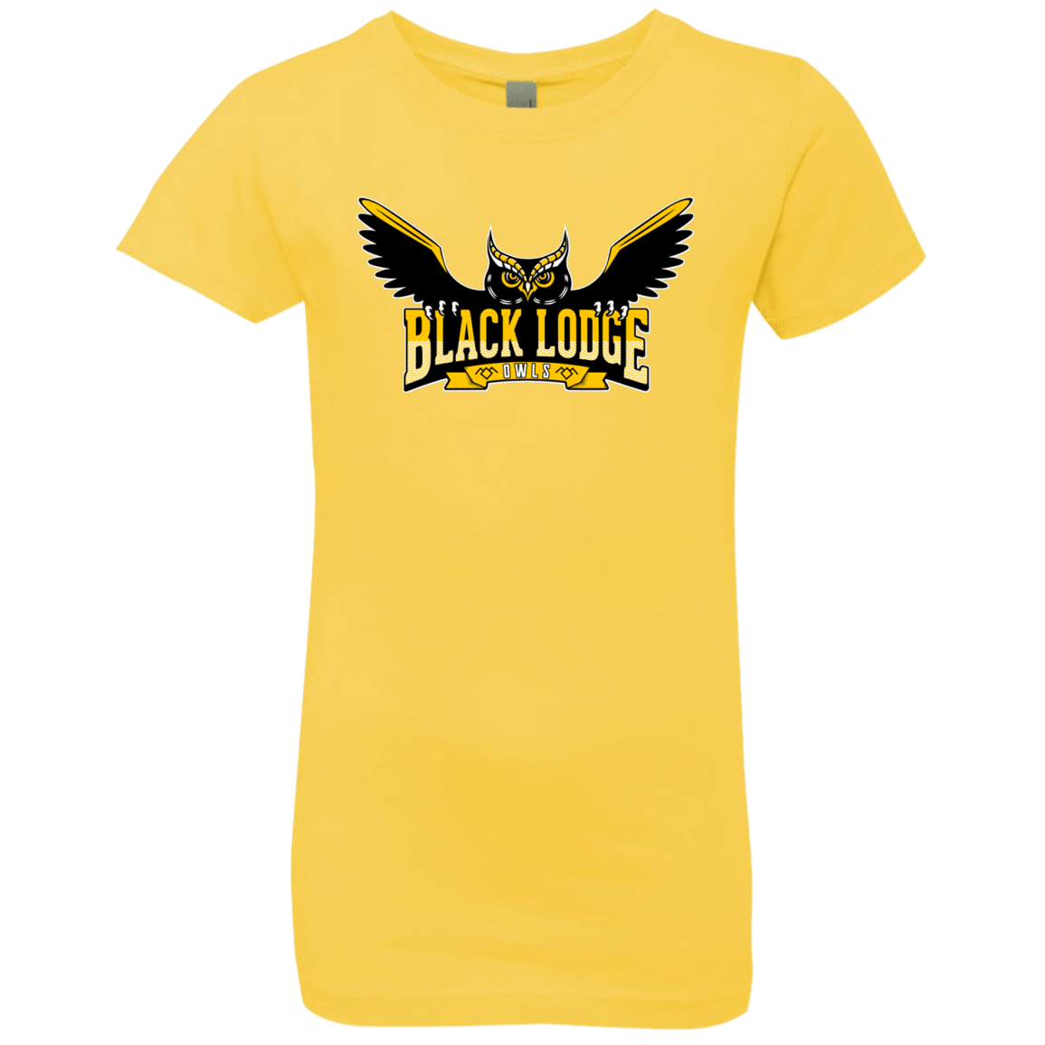 T-Shirts Vibrant Yellow / YXS Black Lodge Owls Girls Premium T-Shirt