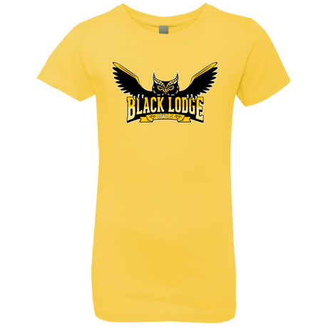 T-Shirts Vibrant Yellow / YXS Black Lodge Owls Girls Premium T-Shirt