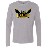 T-Shirts Heather Grey / Small Black Lodge Owls Men's Premium Long Sleeve