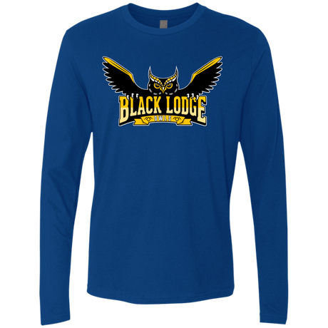 T-Shirts Royal / Small Black Lodge Owls Men's Premium Long Sleeve