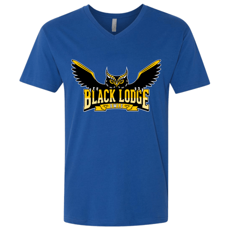 T-Shirts Royal / X-Small Black Lodge Owls Men's Premium V-Neck