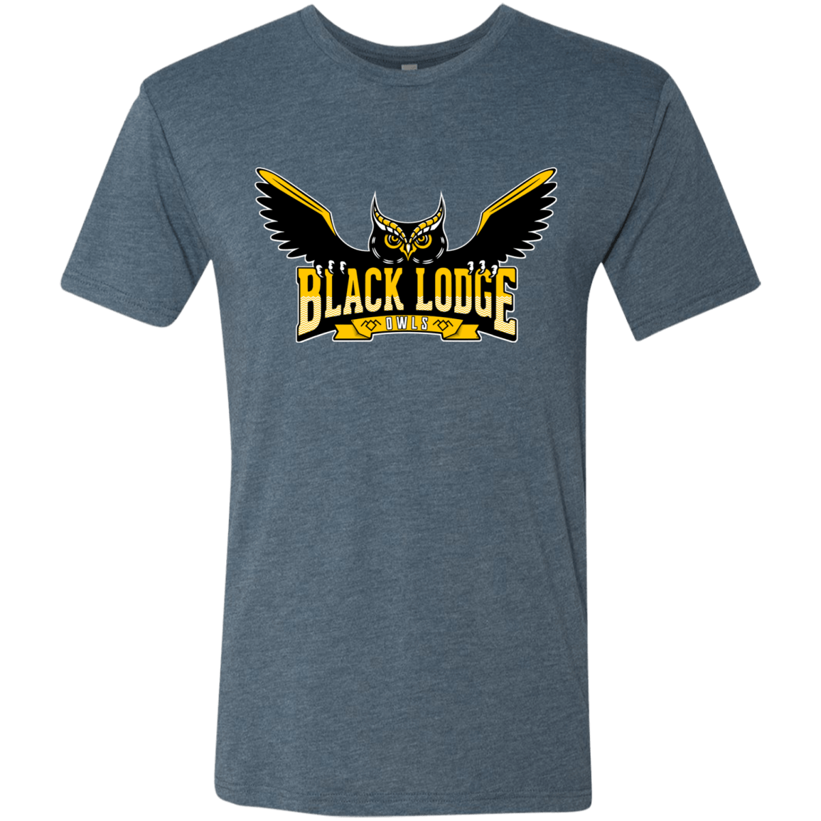 T-Shirts Indigo / Small Black Lodge Owls Men's Triblend T-Shirt