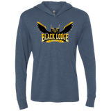 T-Shirts Indigo / X-Small Black Lodge Owls Triblend Long Sleeve Hoodie Tee