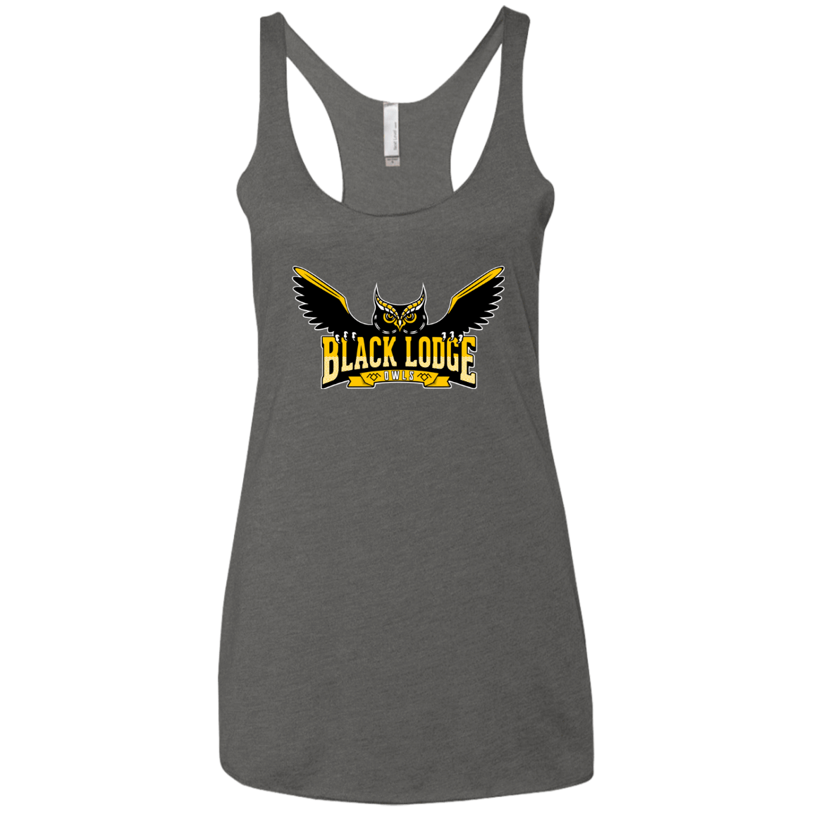 T-Shirts Premium Heather / X-Small Black Lodge Owls Women's Triblend Racerback Tank