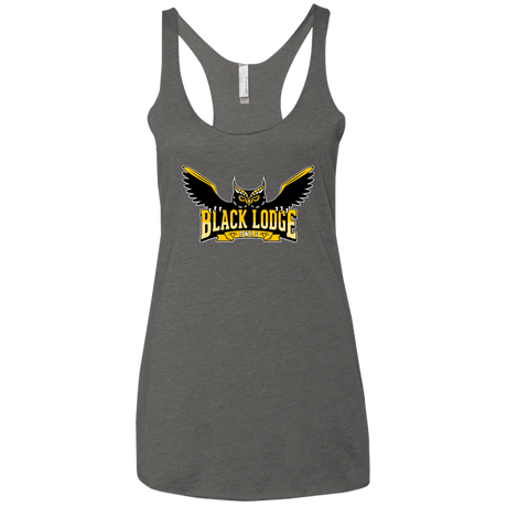 T-Shirts Premium Heather / X-Small Black Lodge Owls Women's Triblend Racerback Tank