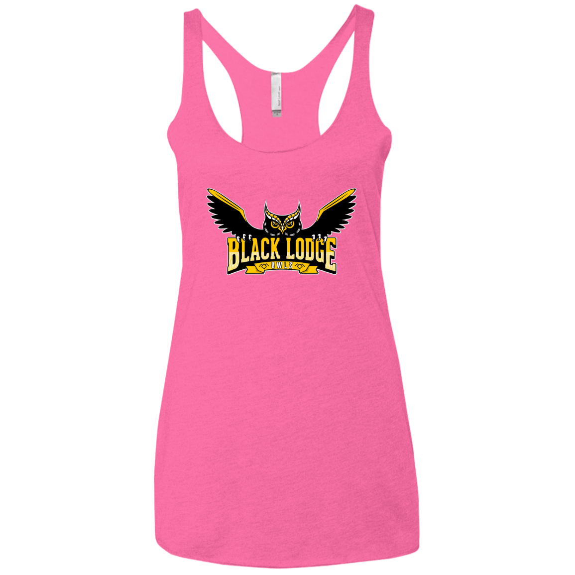 T-Shirts Vintage Pink / X-Small Black Lodge Owls Women's Triblend Racerback Tank