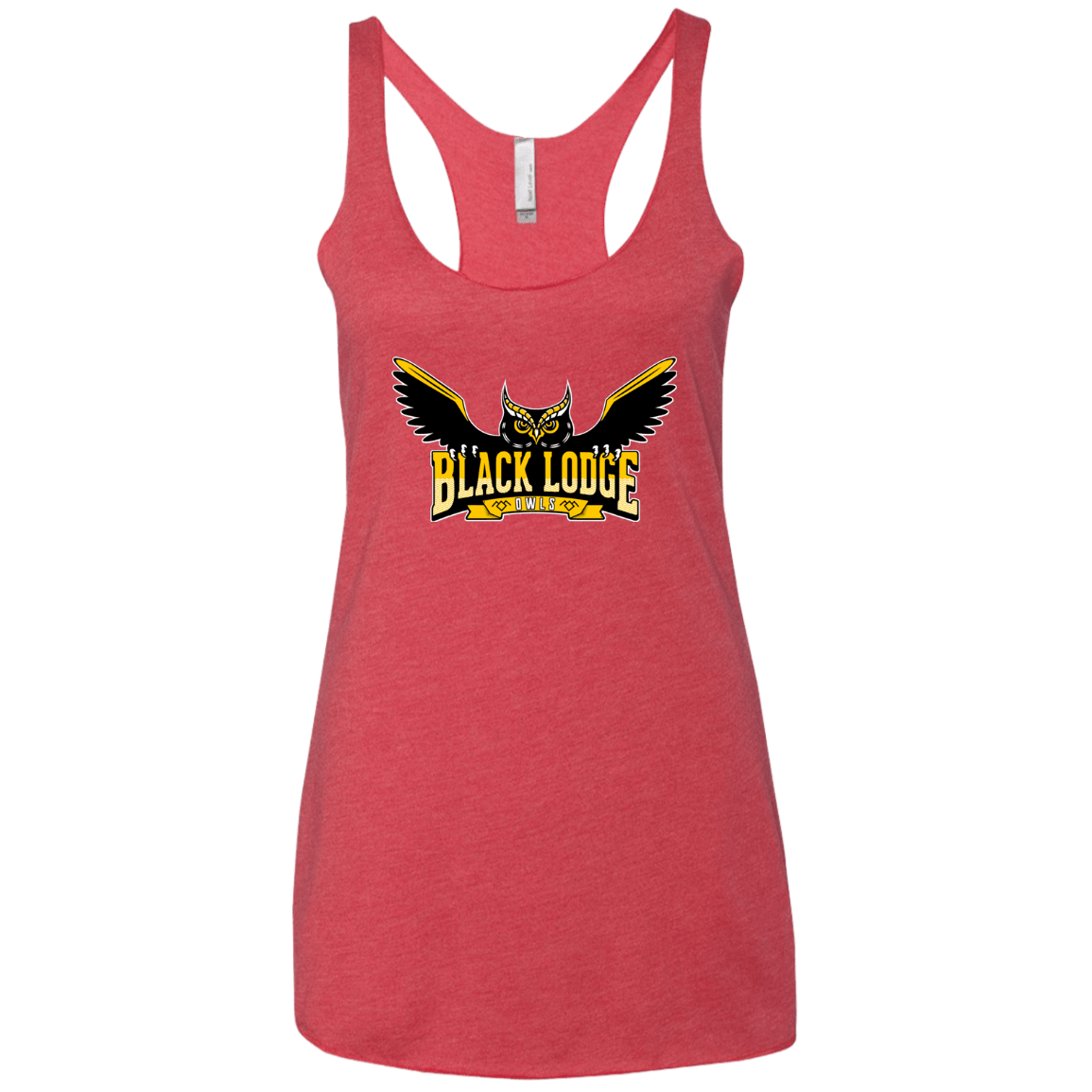T-Shirts Vintage Red / X-Small Black Lodge Owls Women's Triblend Racerback Tank