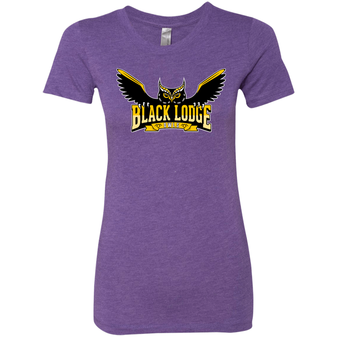 T-Shirts Purple Rush / Small Black Lodge Owls Women's Triblend T-Shirt