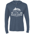 T-Shirts Indigo / X-Small Black Lodge Triblend Long Sleeve Hoodie Tee