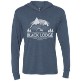 T-Shirts Indigo / X-Small Black Lodge Triblend Long Sleeve Hoodie Tee