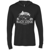 T-Shirts Vintage Black / X-Small Black Lodge Triblend Long Sleeve Hoodie Tee