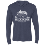 T-Shirts Vintage Navy / X-Small Black Lodge Triblend Long Sleeve Hoodie Tee