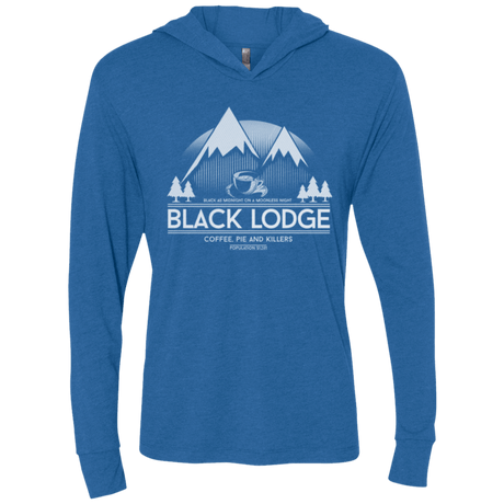T-Shirts Vintage Royal / X-Small Black Lodge Triblend Long Sleeve Hoodie Tee
