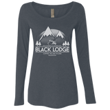 T-Shirts Vintage Navy / Small Black Lodge Women's Triblend Long Sleeve Shirt